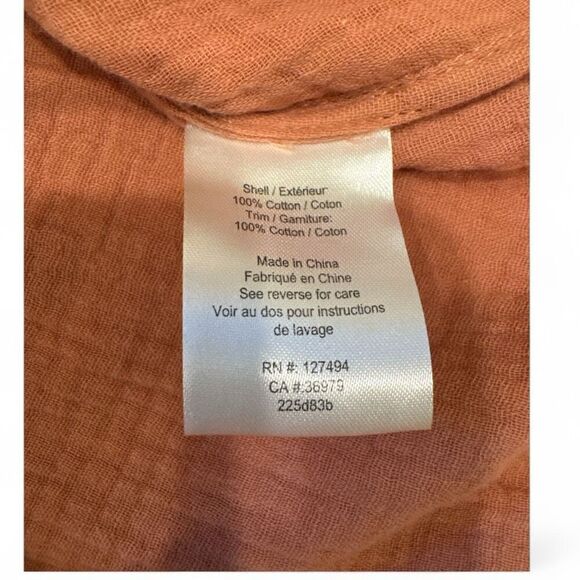 Heartloom Women's Button Front Gauzy Belted Isadora Shirt Dress Clay Medium NWT - Picture 10 of 11